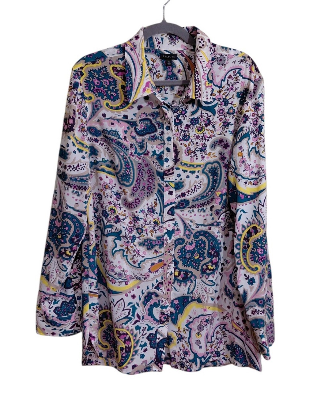 Talbots Women’s Paisley Button-Down Shirt in Multicolor
